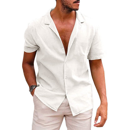 Men's Casual Button-Down Beach Shirt