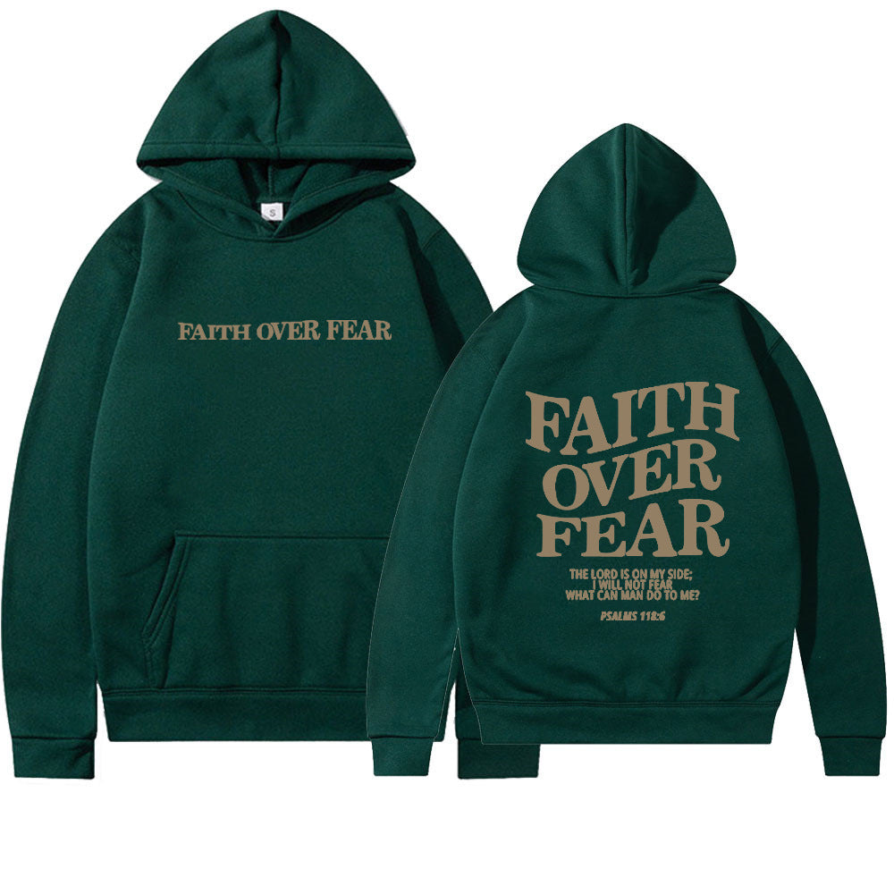 Faith Over Fear Hoodie - Inspirational Bible Verse Sweatshirt