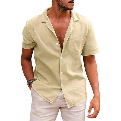 Men's Casual Button-Down Beach Shirt