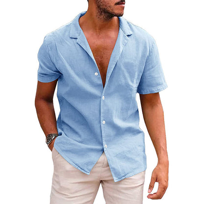 Men's Casual Button-Down Beach Shirt