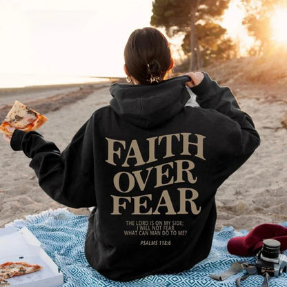 Faith Over Fear Hoodie - Inspirational Bible Verse Sweatshirt