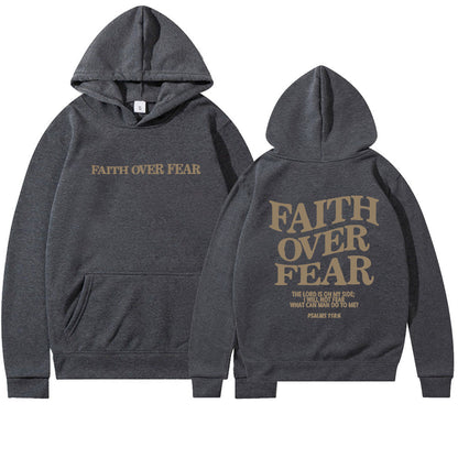 Faith Over Fear Hoodie - Inspirational Bible Verse Sweatshirt