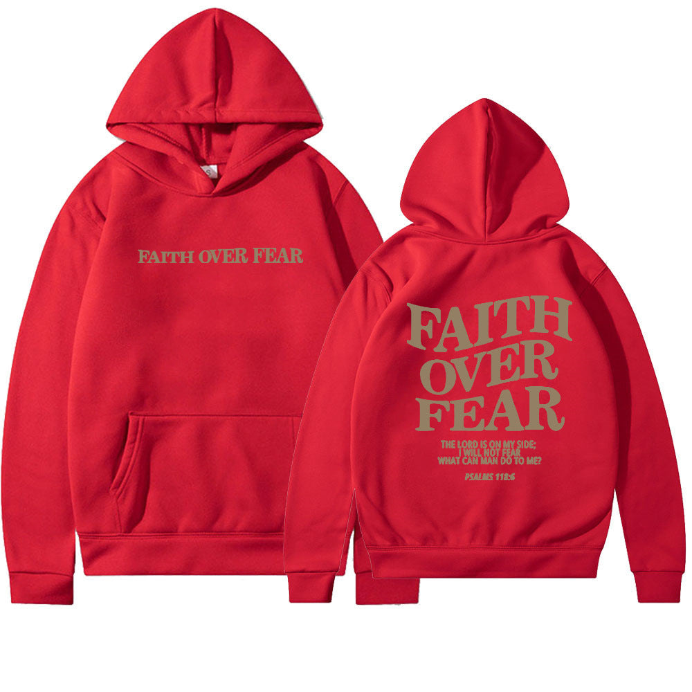 Faith Over Fear Hoodie - Inspirational Bible Verse Sweatshirt