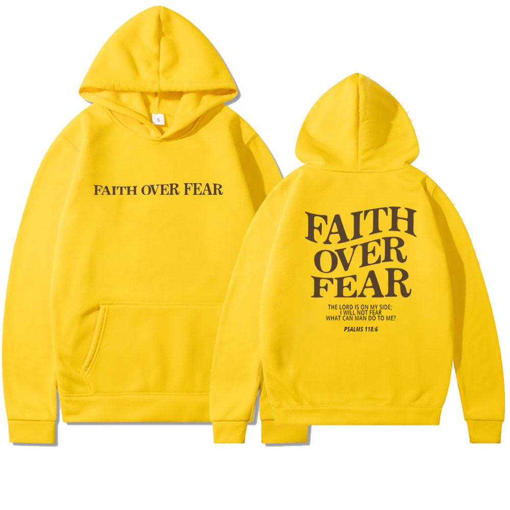 Faith Over Fear Hoodie - Inspirational Bible Verse Sweatshirt