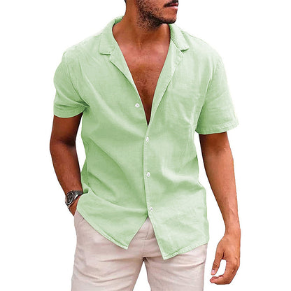 Men's Casual Button-Down Beach Shirt