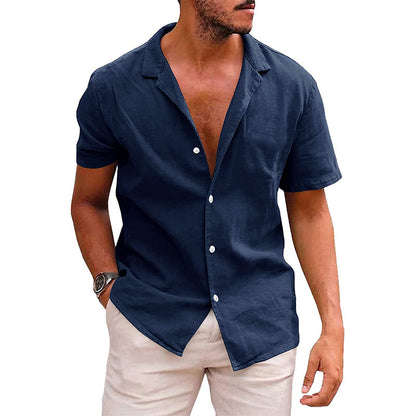 Men's Casual Button-Down Beach Shirt