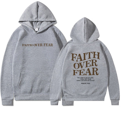 Faith Over Fear Hoodie - Inspirational Bible Verse Sweatshirt