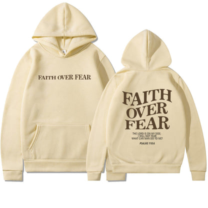 Faith Over Fear Hoodie - Inspirational Bible Verse Sweatshirt