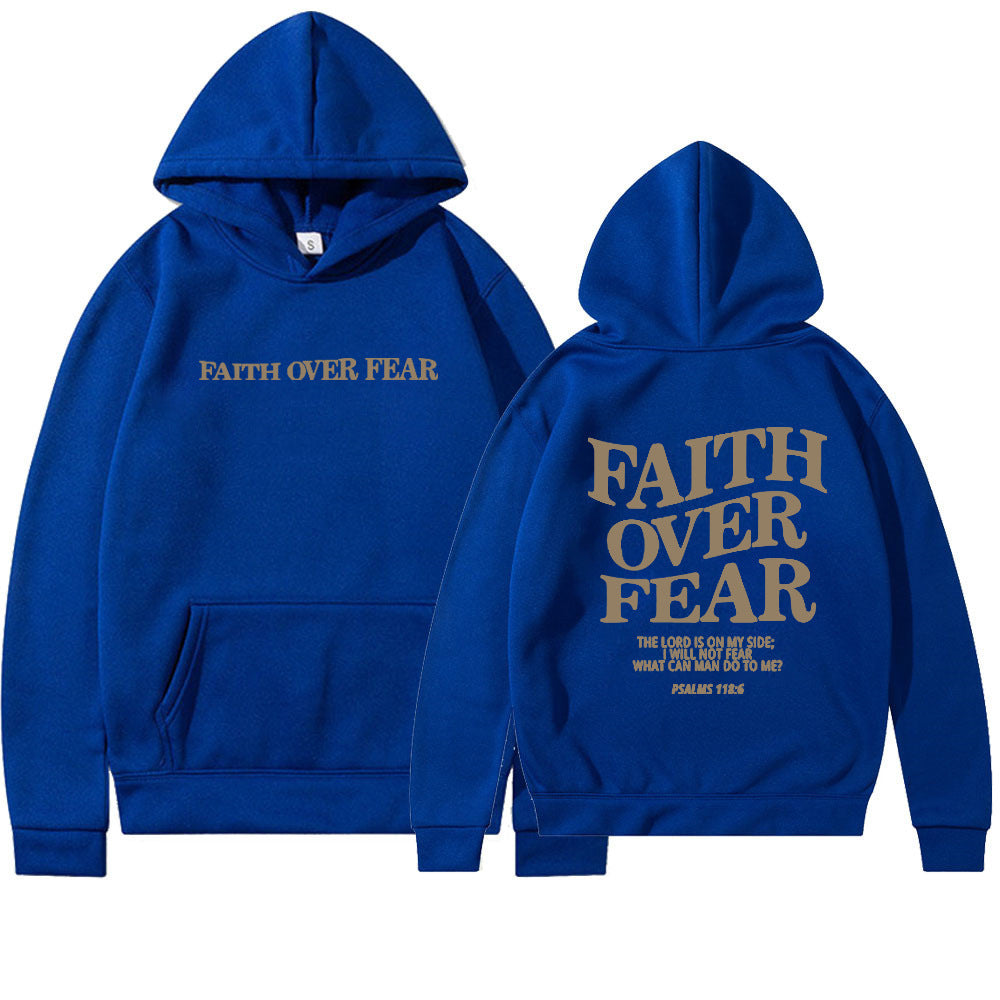 Faith Over Fear Hoodie - Inspirational Bible Verse Sweatshirt