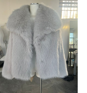 Winter Plush Lapel Coat for Women